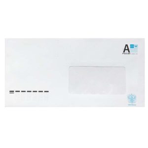 Маркированный почтовый конверт с литерой «А» c окном