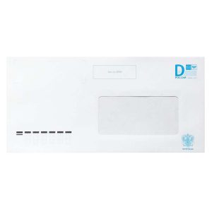 Маркированный почтовый конверт с литерой «D» c окном
